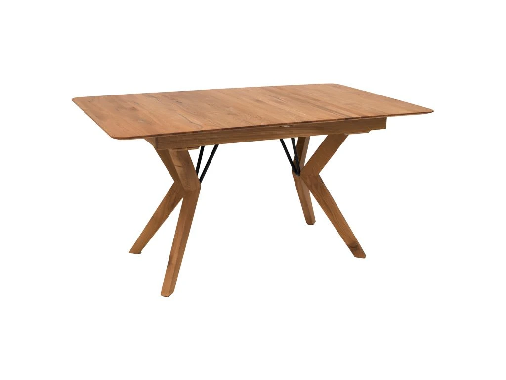 Table Extensible Plateau Et Piètement Chêne Massif 200/250 Cm - GRONE 1 Table Extensible Plateau Et Piètement Chêne Massif 200/250 Cm - GRONE