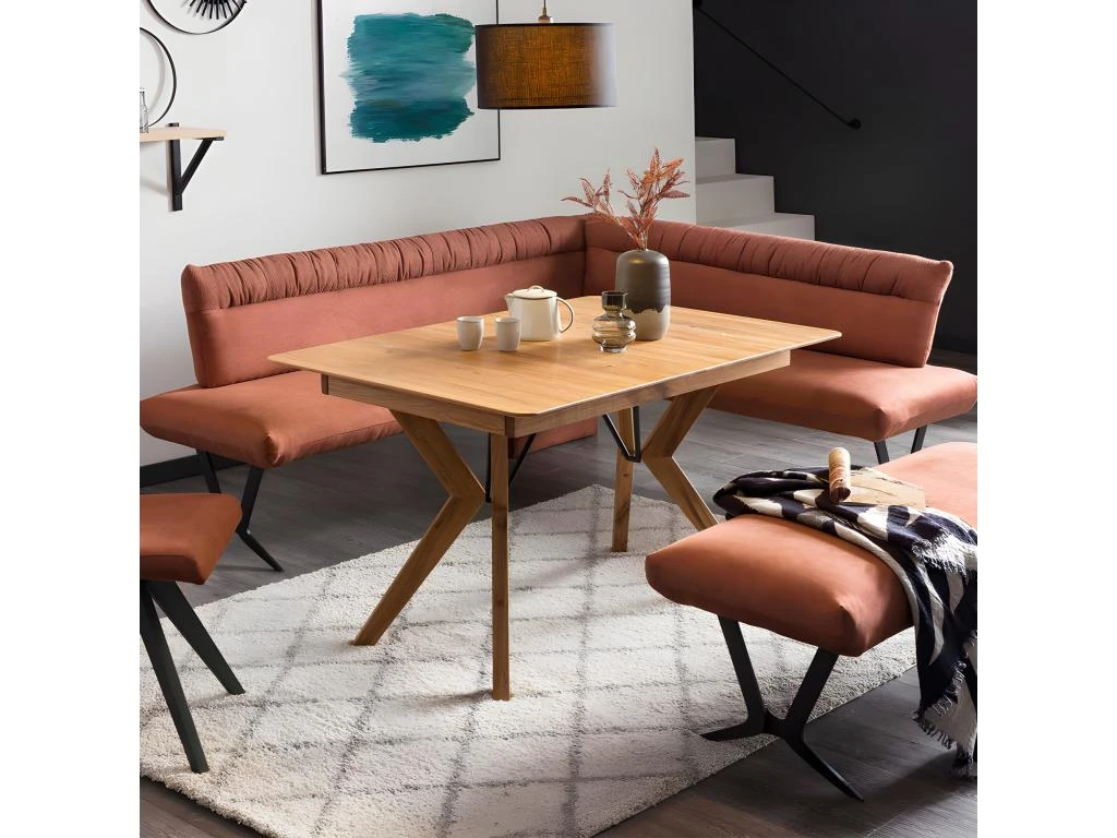 Table Extensible Plateau Et Piètement Chêne Massif 200/250 Cm - GRONE 2 Table Extensible Plateau Et Piètement Chêne Massif 200/250 Cm - GRONE – Image 2