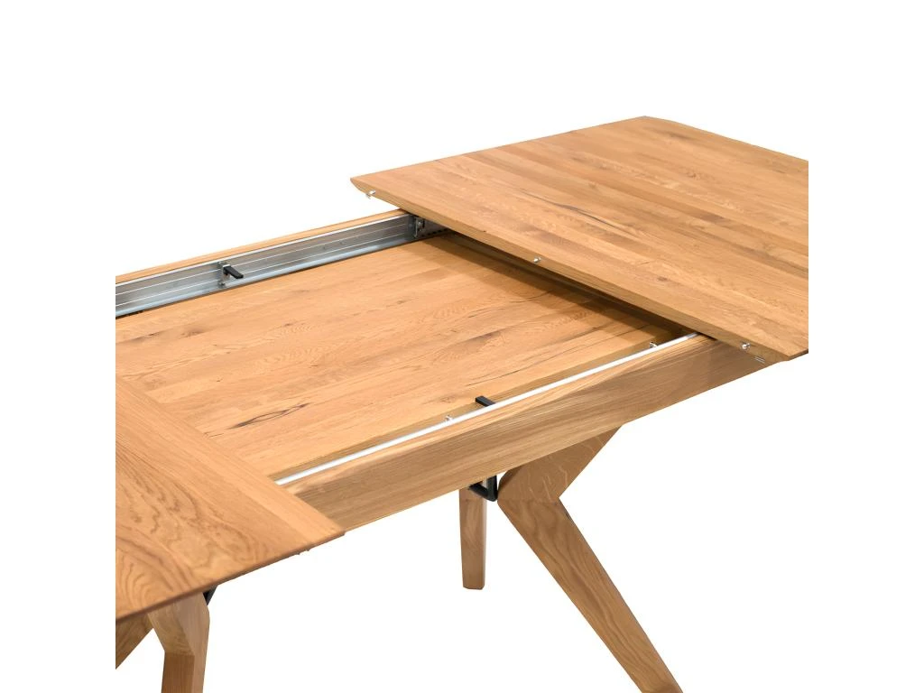 Table Extensible Plateau Et Piètement Chêne Massif 200/250 Cm - GRONE 4 Table Extensible Plateau Et Piètement Chêne Massif 200/250 Cm - GRONE – Image 4