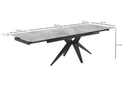 Table Extensible 160/240 Cm Céramique Gris Marbré Pied étoile - DAKOTA 06 -Deco.fr Soldes Boutique table a manger 9178713
