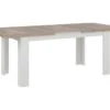 Table De Repas Extensible 160/206 Cm Décor Chêne Blanchi - ANGELE -Deco.fr Soldes Boutique table a manger 9178869
