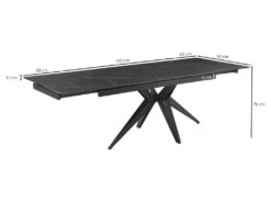 Table Extensible 160/240 Cm Céramique Noir Marbré Pied étoile - INDIANA 06 8 Table Extensible 160/240 Cm Céramique Noir Marbré Pied étoile - INDIANA 06 -Deco.fr Soldes Boutique table a manger 9178917