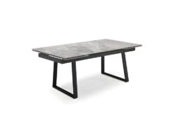 Table Extensible 160/240 Cm Céramique Gris Marbré Pied Luge - DAKOTA 02