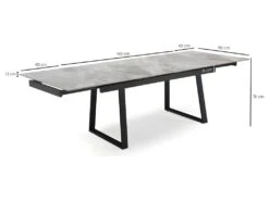 Table Extensible 160/240 Cm Céramique Gris Marbré Pied Luge - DAKOTA 02 -Deco.fr Soldes Boutique table a manger 9178939
