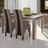 Table De Salle à Manger LINA 180cm. Coloris CAPPUCCINO Et Blanc Crème. Idéal Pour Votre Salle à Manger. -Deco.fr Soldes Boutique table a manger 9536729