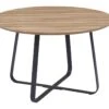 Table à Manger Ronde NOVES, ø120cm - Brun/noir - Style Moderne -Deco.fr Soldes Boutique table a manger 9538433
