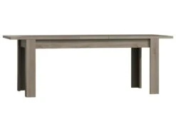 Table Extensible Pour Salle à Manger ROMI. Dimensions 160-200 Cm Avec Rallonge. Coloris Oak Canyon, Chêne Clair