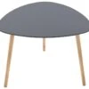 Table à Café Gris Foncé En MDF Et Chêne - Dim : L. 60 X L. 60 X H. 45 Cm -Deco.fr Soldes Boutique table basse 10010999