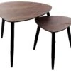 Set De 2 Tables Basses Coloris Marron En Bois -Deco.fr Soldes Boutique table basse 10016395