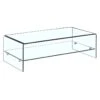 Table Basse Rectangulaire En Verre Trempé Avec étagère Vitrée - ICE -Deco.fr Soldes Boutique table basse 10017405