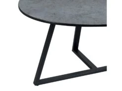 KERIA - Table Basse Ovale Aspect Céramique Grise -Deco.fr Soldes Boutique table basse 10017699