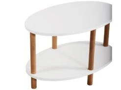 Table Basse Ovale Højreby 43 X 70 X 44 Cm Blanc [en.casa] -Deco.fr Soldes Boutique table basse 10017851