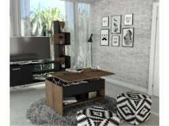 Table Basse Relevable 90 Cm Châtaignier Noir 7 Table Basse Relevable 90 Cm Châtaignier Noir -Deco.fr Soldes Boutique table basse 10151541