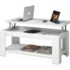 Table Basse Relevable Coloris Blanc Artic - 43 X 102 X 50 Cm -Deco.fr Soldes Boutique table basse 10151555