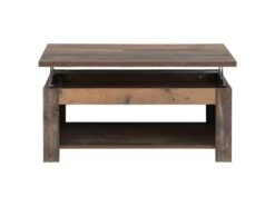 Table Basse Avec Plateau Relevable Effet Bois Vieilli - BUCK 8 Table Basse Avec Plateau Relevable Effet Bois Vieilli - BUCK -Deco.fr Soldes Boutique table basse 10567973