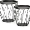 Set De 2 Tables Basses Kabul, Plateau En Noir Et Structure En Métal En Noir -Deco.fr Soldes Boutique table basse 10585603