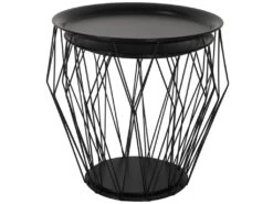 Set De 2 Tables Basses Kabul, Plateau En Noir Et Structure En Métal En Noir -Deco.fr Soldes Boutique table basse 10585611