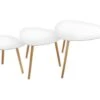 Lot De 3 Tables à Café Gigogne En Bois Blanc Et Pieds Bois Naturel 16 Lot De 3 Tables à Café Gigogne En Bois Blanc Et Pieds Bois Naturel -Deco.fr Soldes Boutique table basse 10736165