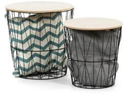 Set De 2 Tables Basses Guili,Plateau En Placage De Bois Naturel Et Structure En Métal 6 Set De 2 Tables Basses Guili,Plateau En Placage De Bois Naturel Et Structure En Métal -Deco.fr Soldes Boutique table basse 10760783