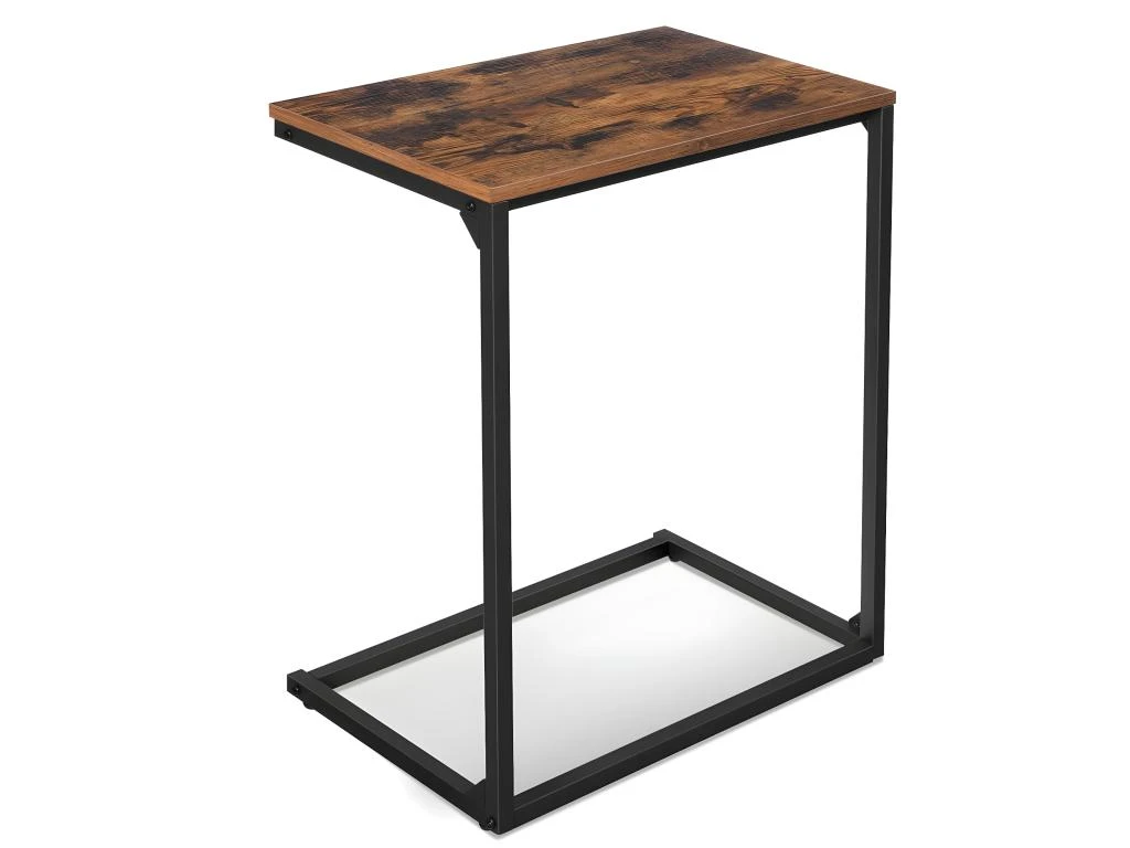 Table D'appoint Bout De Canapé Table De Chevet Table De Lit Pour Chambre Salon Structure Simple Stable Style Industriel 66 Cm Marron Rustique Et Noir 12_0002998 1 Table D'appoint Bout De Canapé Table De Chevet Table De Lit Pour Chambre Salon Structure Simple Stable Style Industriel 66 Cm Marron Rustique Et Noir 12_0002998