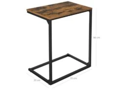 Table D'appoint Bout De Canapé Table De Chevet Table De Lit Pour Chambre Salon Structure Simple Stable Style Industriel 66 Cm Marron Rustique Et Noir 12_0002998 3 Table D'appoint Bout De Canapé Table De Chevet Table De Lit Pour Chambre Salon Structure Simple Stable Style Industriel 66 Cm Marron Rustique Et Noir 12_0002998 -Deco.fr Soldes Boutique table basse 10778001
