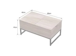 Table Basse Avec Plateaux Relevables Noire Et Bois LOTTA - HAPPY GARDEN -Deco.fr Soldes Boutique table basse 10779743