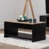 Table Basse Avec Plateau Relevable Noire Et Bois HEDDA - HAPPY GARDEN -Deco.fr Soldes Boutique table basse 10779797