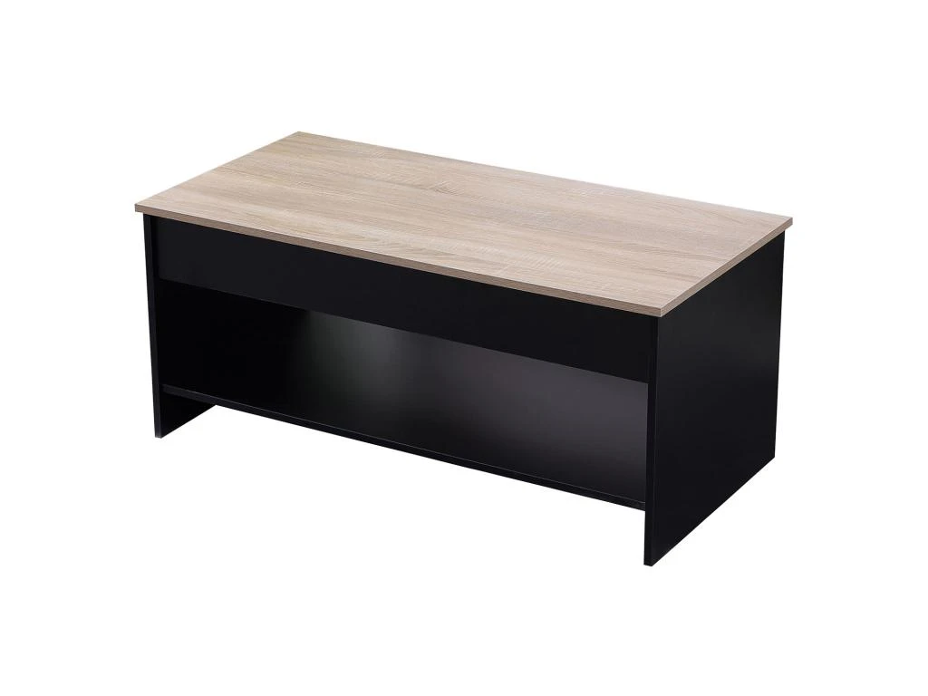 Table Basse Avec Plateau Relevable Noire Et Bois HEDDA - HAPPY GARDEN 2 Table Basse Avec Plateau Relevable Noire Et Bois HEDDA - HAPPY GARDEN – Image 2
