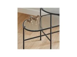 Table D'appoint Ovale Métal Noir/Verre - TEULAT NIX 8 Table D'appoint Ovale Métal Noir/Verre - TEULAT NIX -Deco.fr Soldes Boutique table basse 11123817