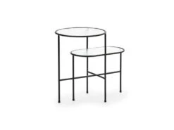 Table D'appoint Ovale Métal Noir/Verre - TEULAT NIX 9 Table D'appoint Ovale Métal Noir/Verre - TEULAT NIX -Deco.fr Soldes Boutique table basse 11123819