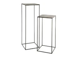 Duo De Sellettes Métal Noir - ZANDVORT