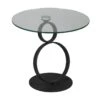 Guéridon Rond Métal/Verre Trempé - STRATUS -Deco.fr Soldes Boutique table basse 11124005