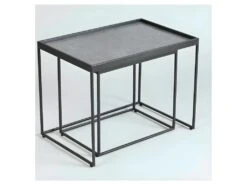 Tables D'appoint Gigognes Acier/Céramique Anthracite Mat - JANIE -Deco.fr Soldes Boutique table basse 11124265