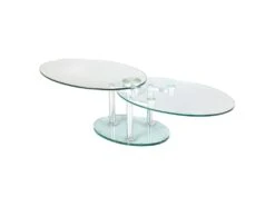Table Basse Articulée Acier/Verre - GLASS N°7