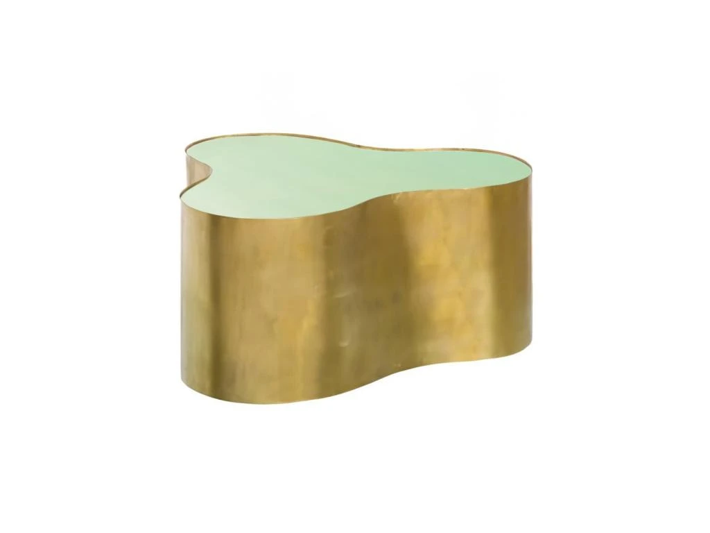 Table Basse Ovoïde Métal Doré/Verre Taille S - BABOBI 1 Table Basse Ovoïde Métal Doré/Verre Taille S - BABOBI