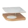 Table Basse Carrée Articulée Bois/Marbre Blanc - LAMPANG -Deco.fr Soldes Boutique table basse 11130585
