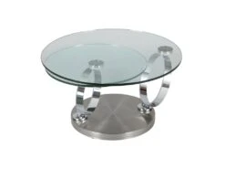 Table Basse Articulée Acier/Verre - VERRO