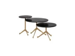 Table Basse Ronde Marbre Noir/Blanc Taille M - JAMINA -Deco.fr Soldes Boutique table basse 11130895