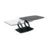 Table Basse Articulée Acier/Verre/Marron N°1 - VERRO -Deco.fr Soldes Boutique table basse 11131221