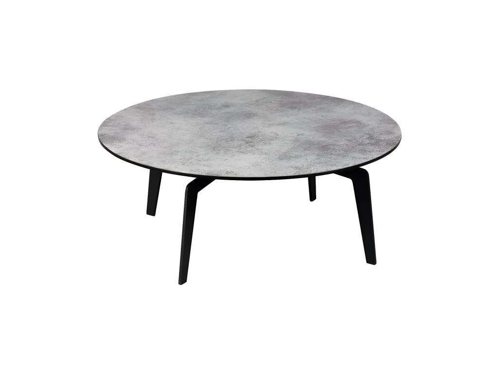 Table Basse Ronde Acier/Céramique Gris - YPPA 1 Table Basse Ronde Acier/Céramique Gris - YPPA
