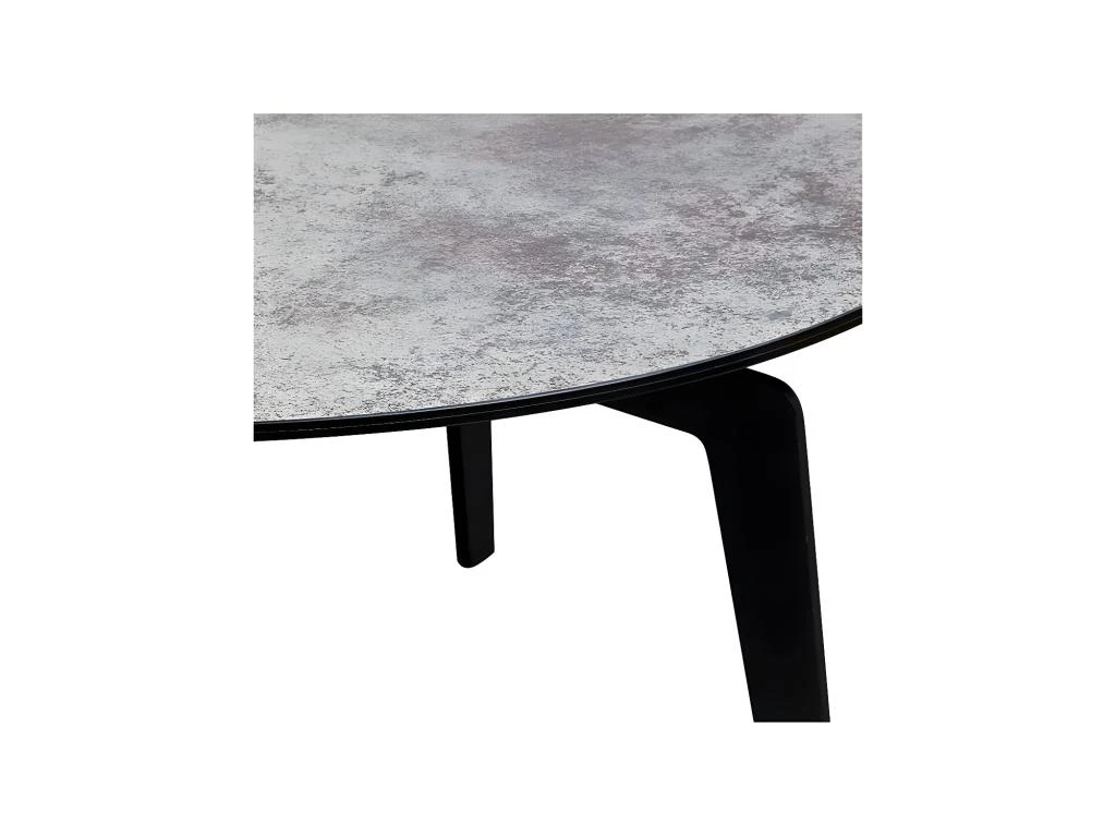 Table Basse Ronde Acier/Céramique Gris - YPPA 2 Table Basse Ronde Acier/Céramique Gris - YPPA – Image 2