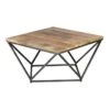 Table Basse Carrée Métal/Bois - KNOX -Deco.fr Soldes Boutique table basse 11131383