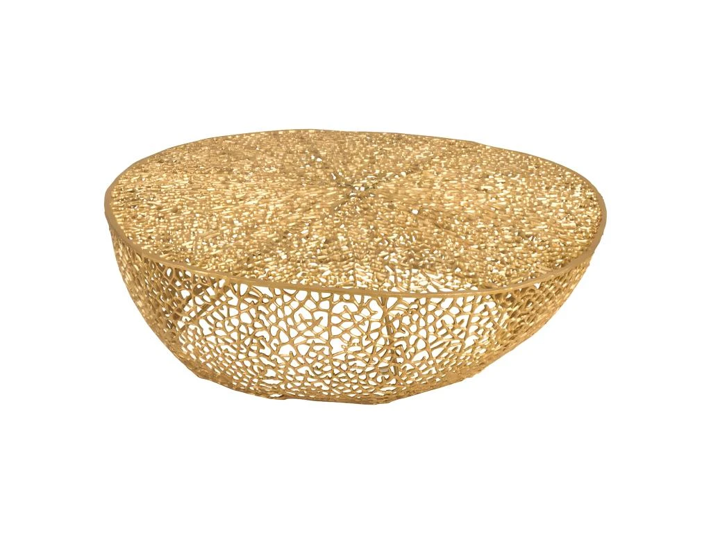 Table Basse Ronde En Aluminium Or - SCINTILL N°3 1 Table Basse Ronde En Aluminium Or - SCINTILL N°3