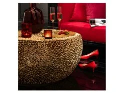 Table Basse Ronde En Aluminium Or - SCINTILL N°3 6 Table Basse Ronde En Aluminium Or - SCINTILL N°3 -Deco.fr Soldes Boutique table basse 11131463