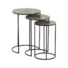Trio De Tables Gigognes Métal Noir/Gris - BROOKLAND -Deco.fr Soldes Boutique table basse 11131799