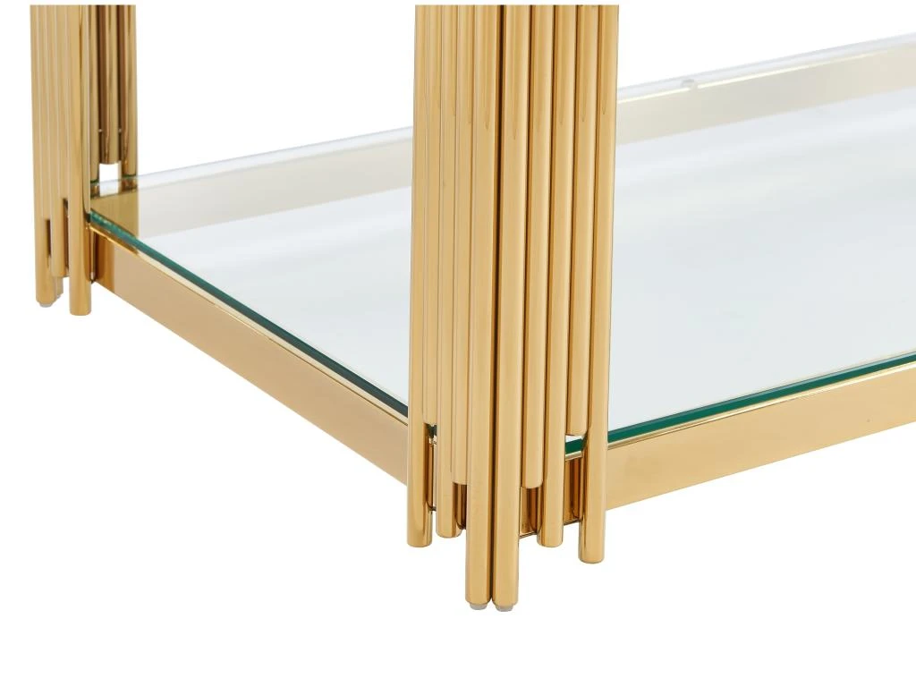 Table Basse En Verre Trempé Et Acier Inoxydable - Doré - NOMELANO De Pascal MORABITO 6 Table Basse En Verre Trempé Et Acier Inoxydable - Doré - NOMELANO De Pascal MORABITO – Image 6