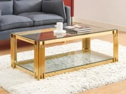 Table Basse En Verre Trempé Et Acier Inoxydable - Doré - NOMELANO De Pascal MORABITO 7 Table Basse En Verre Trempé Et Acier Inoxydable - Doré - NOMELANO De Pascal MORABITO -Deco.fr Soldes Boutique table basse 11927799