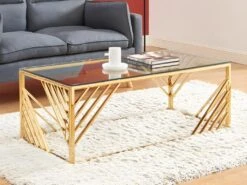 Table Basse En Verre Trempé Et Acier Inoxydable - Doré - SIMATO De Pascal MORABITO 7 Table Basse En Verre Trempé Et Acier Inoxydable - Doré - SIMATO De Pascal MORABITO -Deco.fr Soldes Boutique table basse 11931617