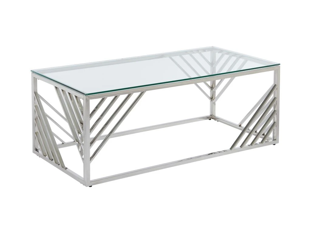 Table Basse En Verre Trempé Et Acier Inoxydable - Chromé - SIMATO De Pascal MORABITO 4 Table Basse En Verre Trempé Et Acier Inoxydable - Chromé - SIMATO De Pascal MORABITO – Image 4