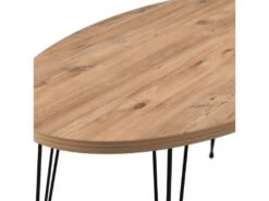 Table Basse Skævinge Ovale 43 X 90 X 50 Cm Naturel Noir [en.casa] -Deco.fr Soldes Boutique table basse 12291817